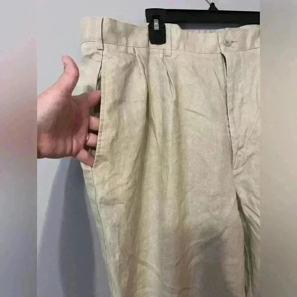 Alan Flusser Linen Dress Pants Size 40x30 - Picture 3 of 6